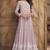 Onion Pink Lucknowi Pure Georgette Anarkali Gown