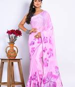 SEMI DIGITAL PRINT SAREE