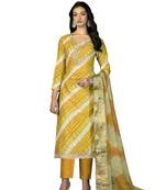 Women's multi hand work,foil print with banarasi dupatta premium jam cotton dress material