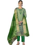 Women's multi hand work,fancy border with banarasi dupatta cotton dress material