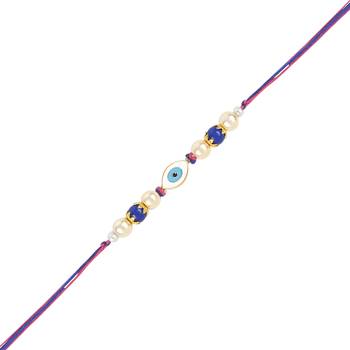 rakshabhandhan special designer enamel evil eye bhaiya bhabhi lumba bracelet rakhi combo set with roli chawal 4