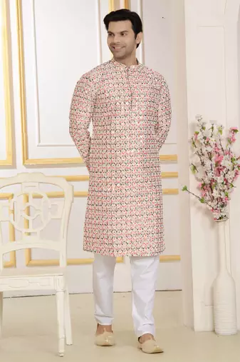 Arruga stylish digital print sequins embroidery kurta pajama