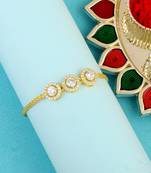 Divine cz colored stone rakhi set of 2