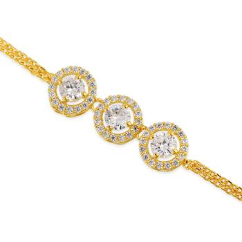 Divine cz colored stone rakhi set of 2 3