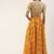 EthnoVog Ready To Wear Mustard Cotton Jacquard Jacket Style Skirt Set