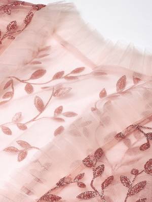 Ethnovog Ready To Wear Pink Foil Printed Net Lehenga Jacket Set 4