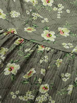 EthnoVog Ready To Wear Mehndi Green Georgette Printed Dress 5