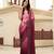 Trendmalls Purple Chinon Pedding Heavy Siroski Double Shade Traditional Wedding Party Wear Bridal Saree With Blouse  