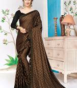 Amrutam Fab Women'S Lycra Foil Print Orange Party Wear Saree With Blouse Piece (Sr-10137-Orange)