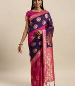 Amrutam Fab Women'S Faux Banarasi Silk Pink Saree With Blouse Piece (Sr-10190-Pink)