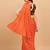 Amrutam fab women's malai silk orange saree with sequences blouse piece