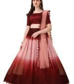 Amrutam Fab Women's Maroon Color Rasal Net Padding Designer Lehenga Choli
