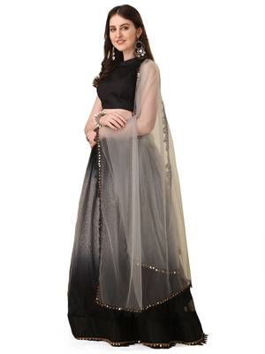 Amrutam Fab Women's Black Color Rasal Net Padding Designer Lehenga Choli 3