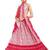Amrutam Fab Women's Whitre & Pink Color Satin Digital Print Crush Designer Lehenga Choli