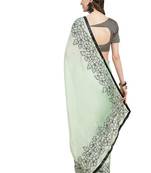 Serona fabrics women's georgette sequine embroidery floral work saree