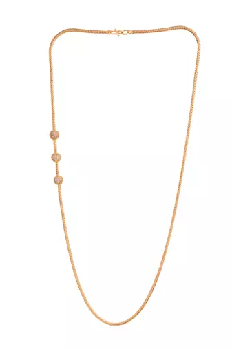 Golden  mugappu necklace 30" long