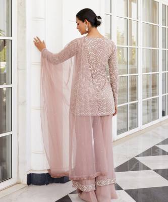 Salmon pink selina sharara set 2