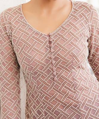 Salmon pink shamsia sharara set 5
