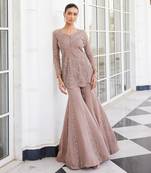 Salmon pink shuha sharara set