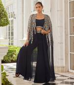 Navy blue sumlina cape set