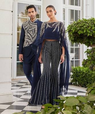 Navy blue sabuhi co ord set 5