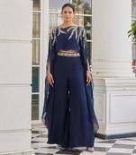 Navy blue safwana co ord set