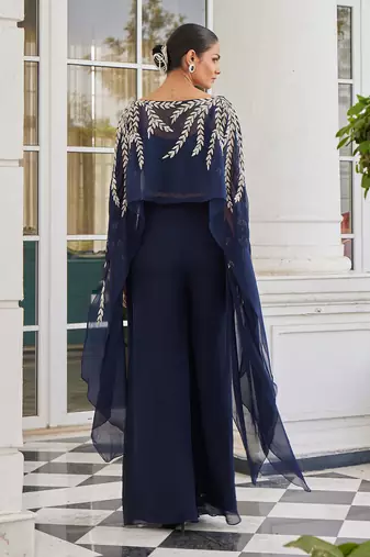 Navy blue safwana co ord set