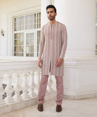 Salmon pink sevyn kurta set 1