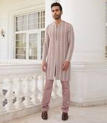 Salmon pink sevyn kurta set