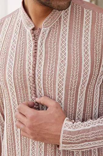 Salmon pink sevyn kurta set