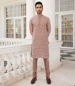 Salmon pink shane kurta set