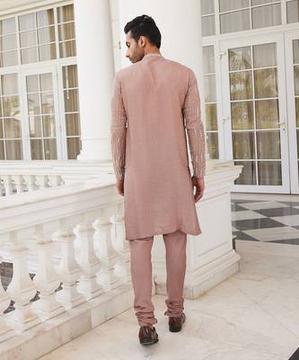 Salmon pink shane kurta set 3