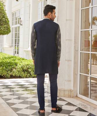 Navy blue sandey kurta set 2