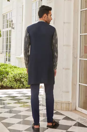 Navy blue sandey kurta set