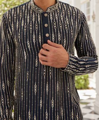Navy blue sandey kurta set 3