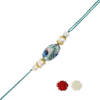rakshabhandhan special kundan stone rakhi with roli chawal for bhaiya/brother/mens  2