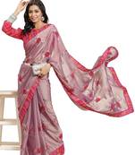 Serona fabrics women's chiffon sequine embroidery floral work party wear saree