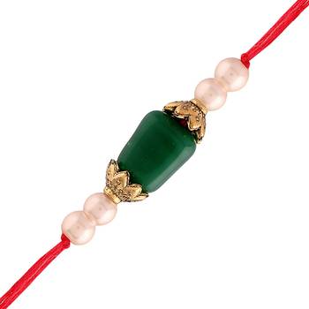 Ethnic Designer Pearl Beads Combo Rakhi Bracelet for Men/Brother/ Bhaiya (Pack of 2) (R018-2) 2