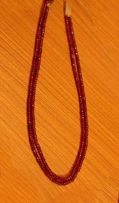 Ruby Pink Colour Semi Precious Double Line Necklace 1
