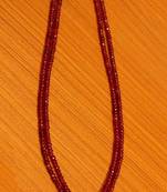 Ruby Pink Colour Semi Precious Double Line Necklace