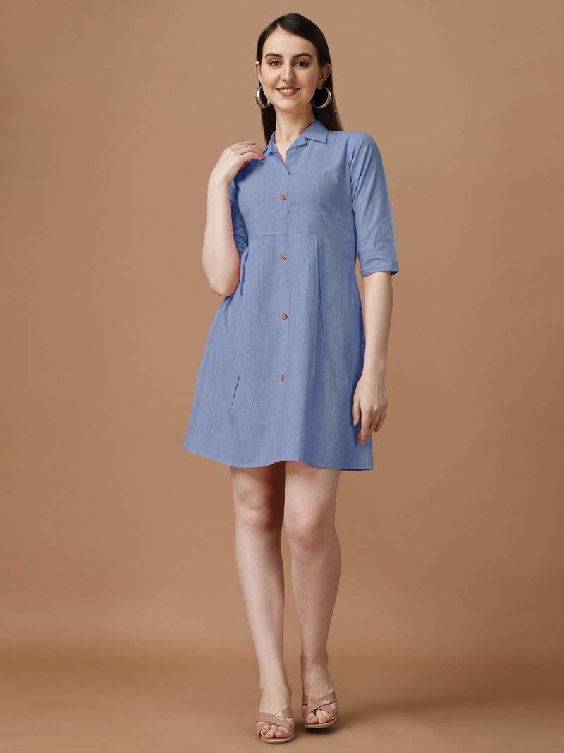 WILNERCROWN Western Casual Knee Length Waist Drop Dress For Girls and  Women's - WILNERCROWN - 4182204