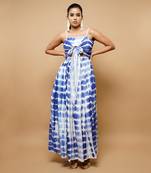 Blue and white resort wear dress
