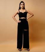 Black velvet corset co ord  set