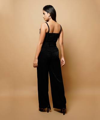 Black velvet corset co ord  set 3