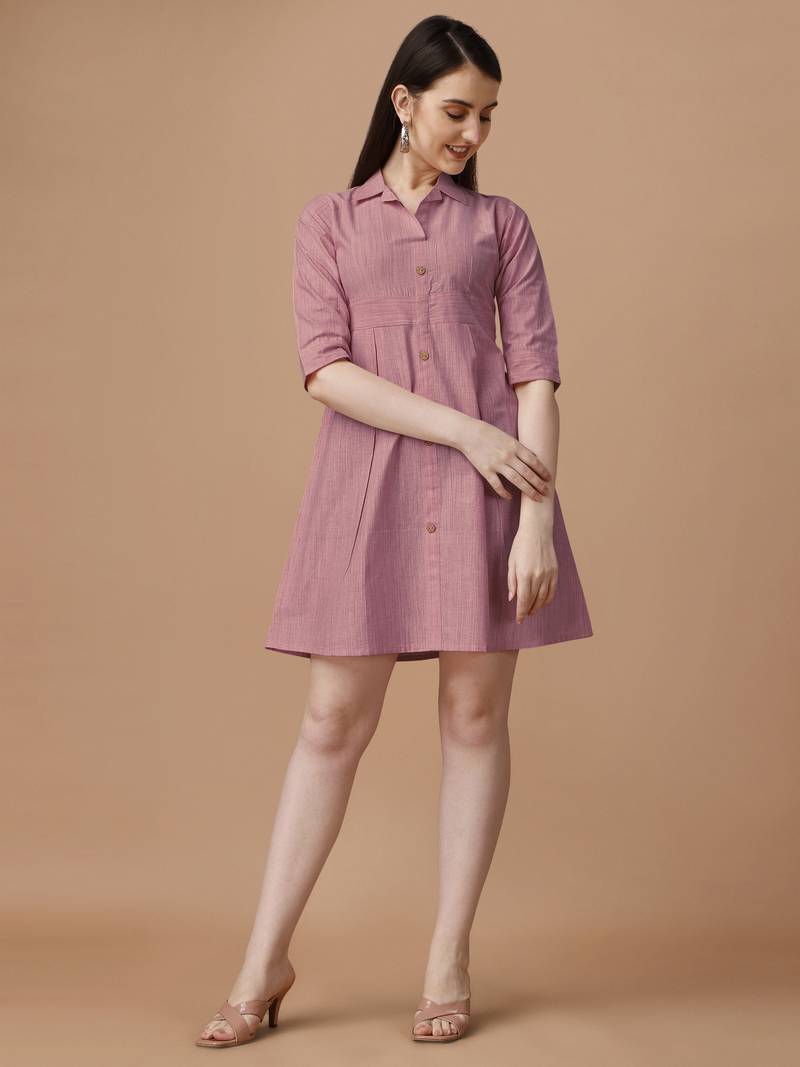 WILNERCROWN Western Casual Knee Length Waist Drop Dress For Girls and Women's