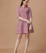 WILNERCROWN Western Casual Knee Length Waist Drop Dress For Girls and Women's