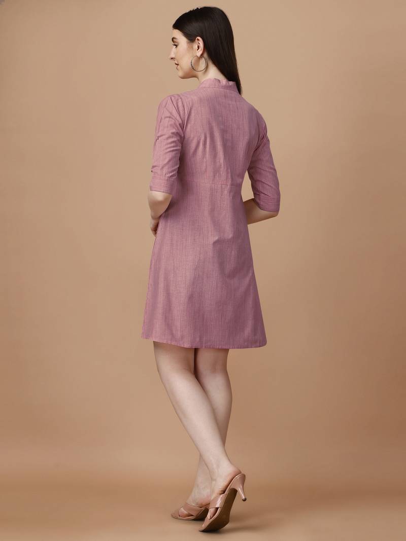 WILNERCROWN Western Casual Knee Length Waist Drop Dress For Girls and Women's