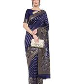 Serona fabrics women's  banarasi cotton weaving silk work saree