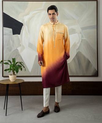 Brown reeth kurta set 1