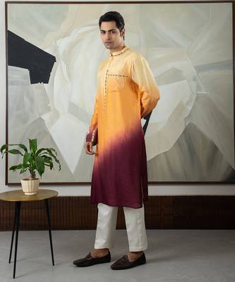 Brown reeth kurta set 2